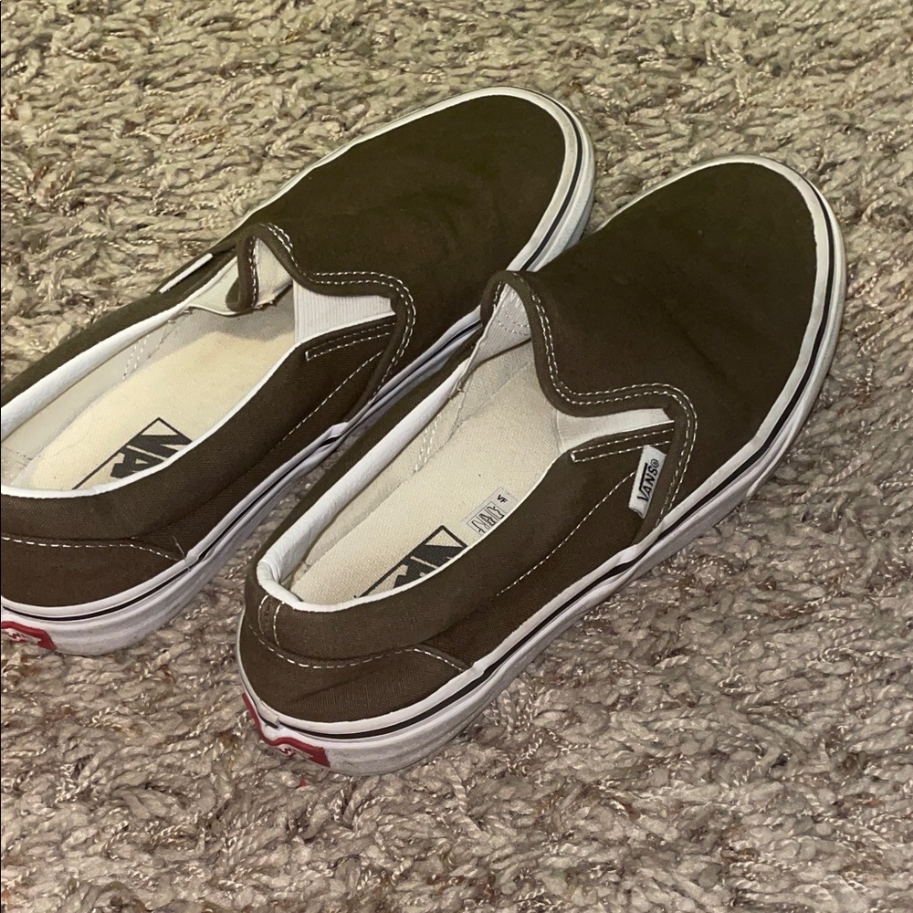 Vans Hunter Green Slip-On Shoes